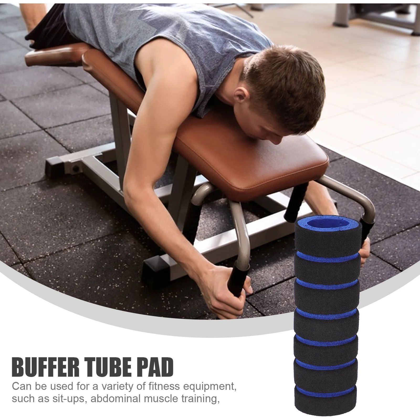 

10pcs Foam Fitness Equipment Pads Durable Sponge Tube Covers For Leg Extension Ab Training Exercise Roller Cushion Gym Supplies
