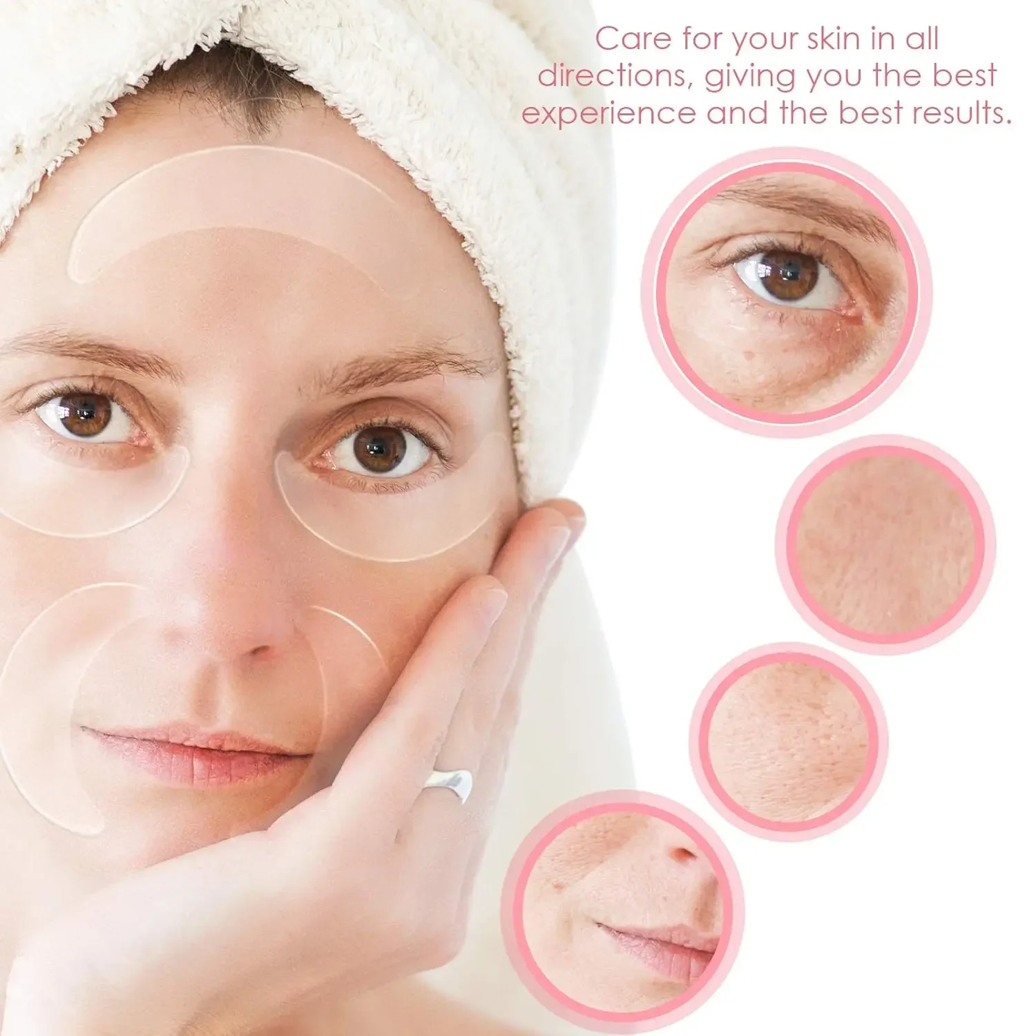12 Pieces Silicone Eye Wrinkle Pads ReusableCheek Forehead Face Sticker Lifting Tools Eye Skin Care Tools for Mouth and Eyes