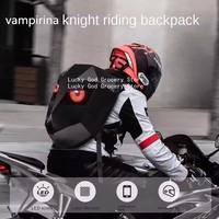 LED Knight Cycling Backpack with Eye Motorcycle Helmet Mochilas para motocicletas Waterproof Laptops Bags Saco Moto Schoolbag