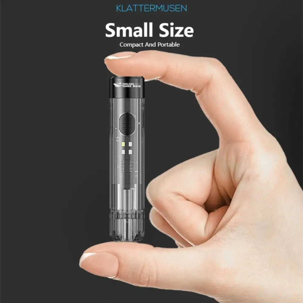 Portable Mini Keychain Flashlight USB Rechargeable UV/Red Light Pocket LED Flashlight with 6 Modes 80 Lumen Small Flashlight