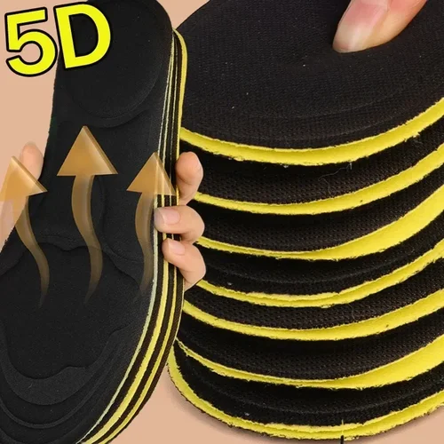 Imagen 2 del producto Plantillas de masaje de nube 5D para hombre y mujer, plantillas transpirables para correr, absorción de impacto, alivio del dolor, plantillas antideslizantes, accesorio de moda