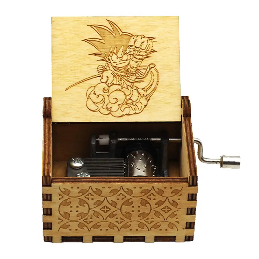 Top Sale Wood Hand Crank Music Box Dragon Ball Christmas Gift Birthday Gift Mother\'s Day  Gift