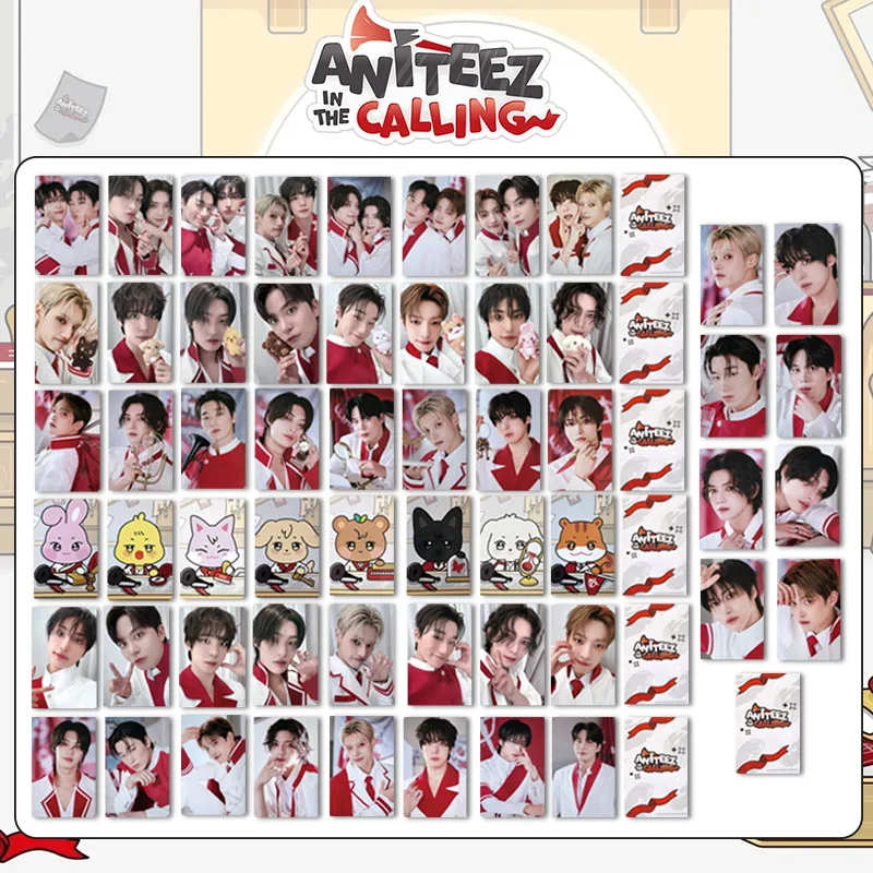 Pop Ateez Anime Lomo Fotokarten Charakter-Sammelkarten Mini-Karten für Fans Dekorative Postkarten Souvenir Geschenk