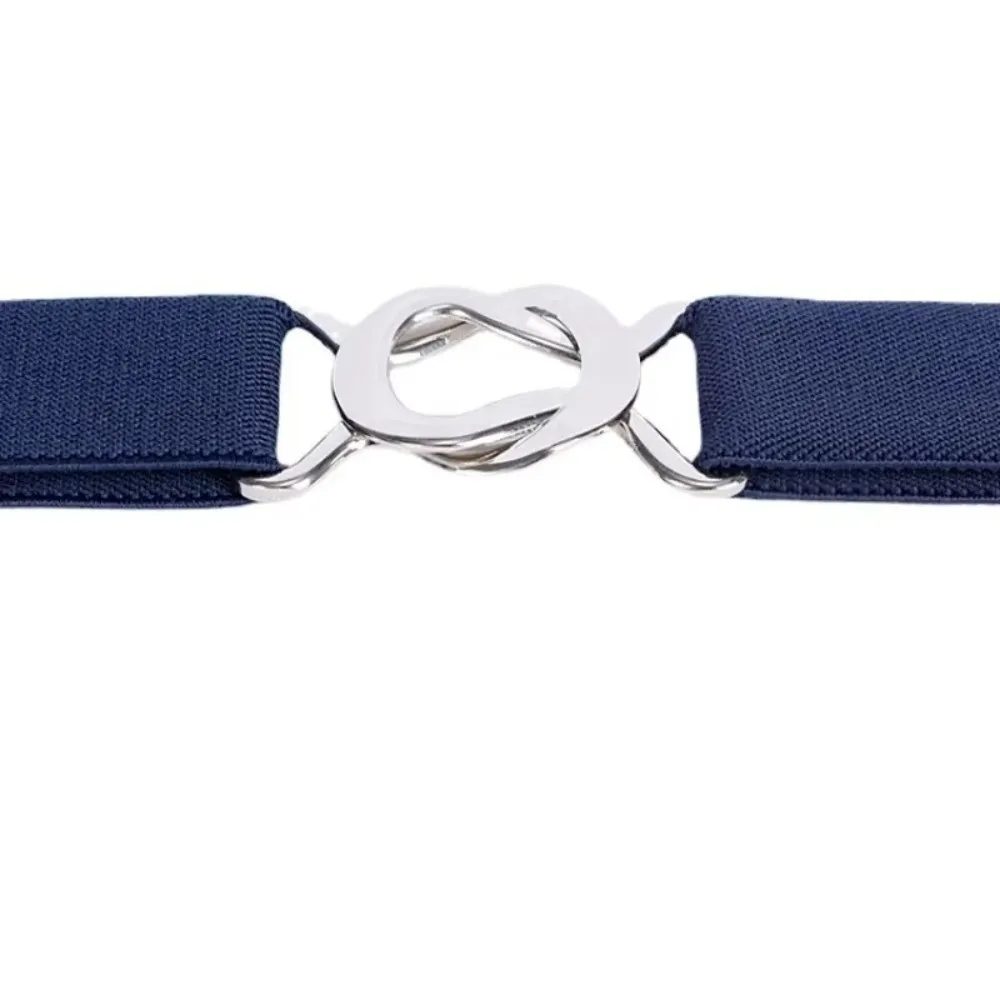 Fashion Elastic Invisible Belt Adjustable with Metal Buckle Waist Belt 2.5cm Width Stretch Belt for Jeans Pants