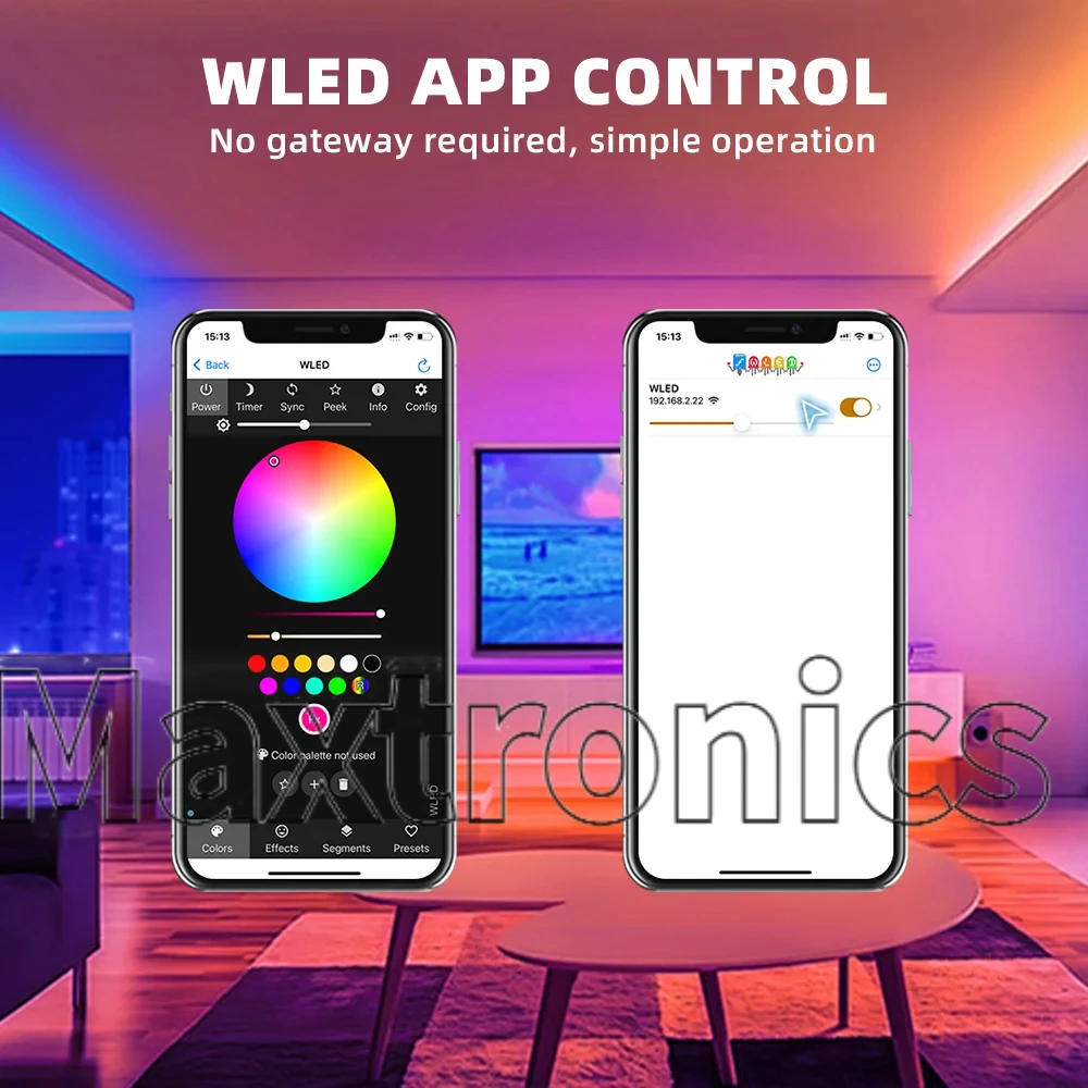 ESP32 WLED USB‑C LED Controller Max 800 ICs WIFI Addressable WS2811 WS2814 SK6812 LED Strip for Alexa Google Home DIY Lighting