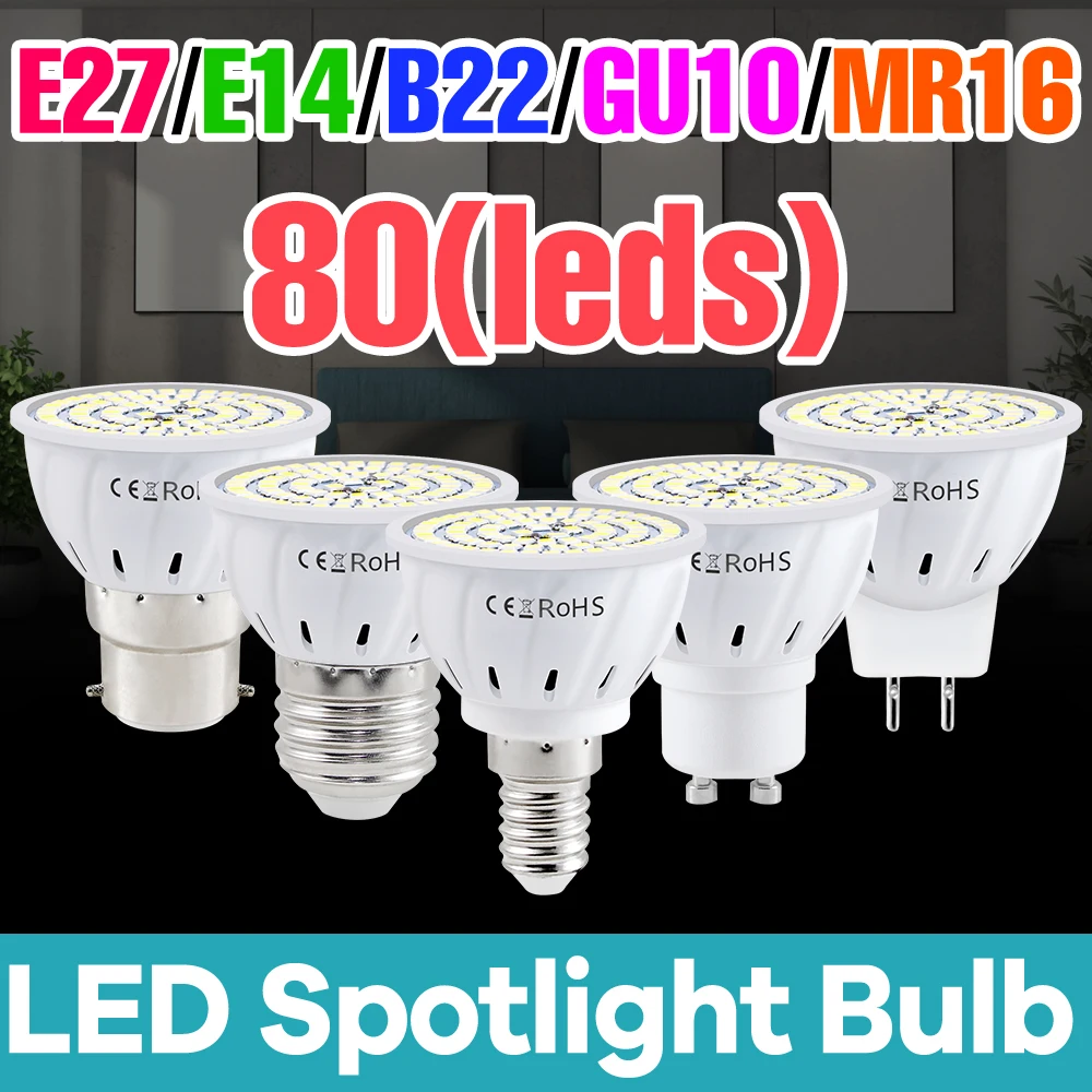 

LED Spotlight Bulb Daylight Replace Halogen Lamp Suitable for Chandeliers lights Downlight Corn Lamp GU10/E27/MR16/E14/GU5.3/B22