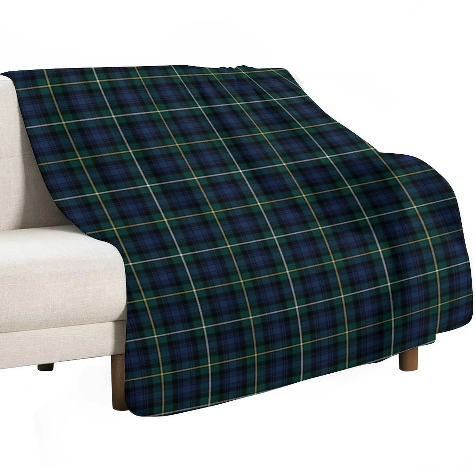 Clan Campbell Tartan Throw Blanket Anti Shedding Soft Fuzzy Blanket for Home