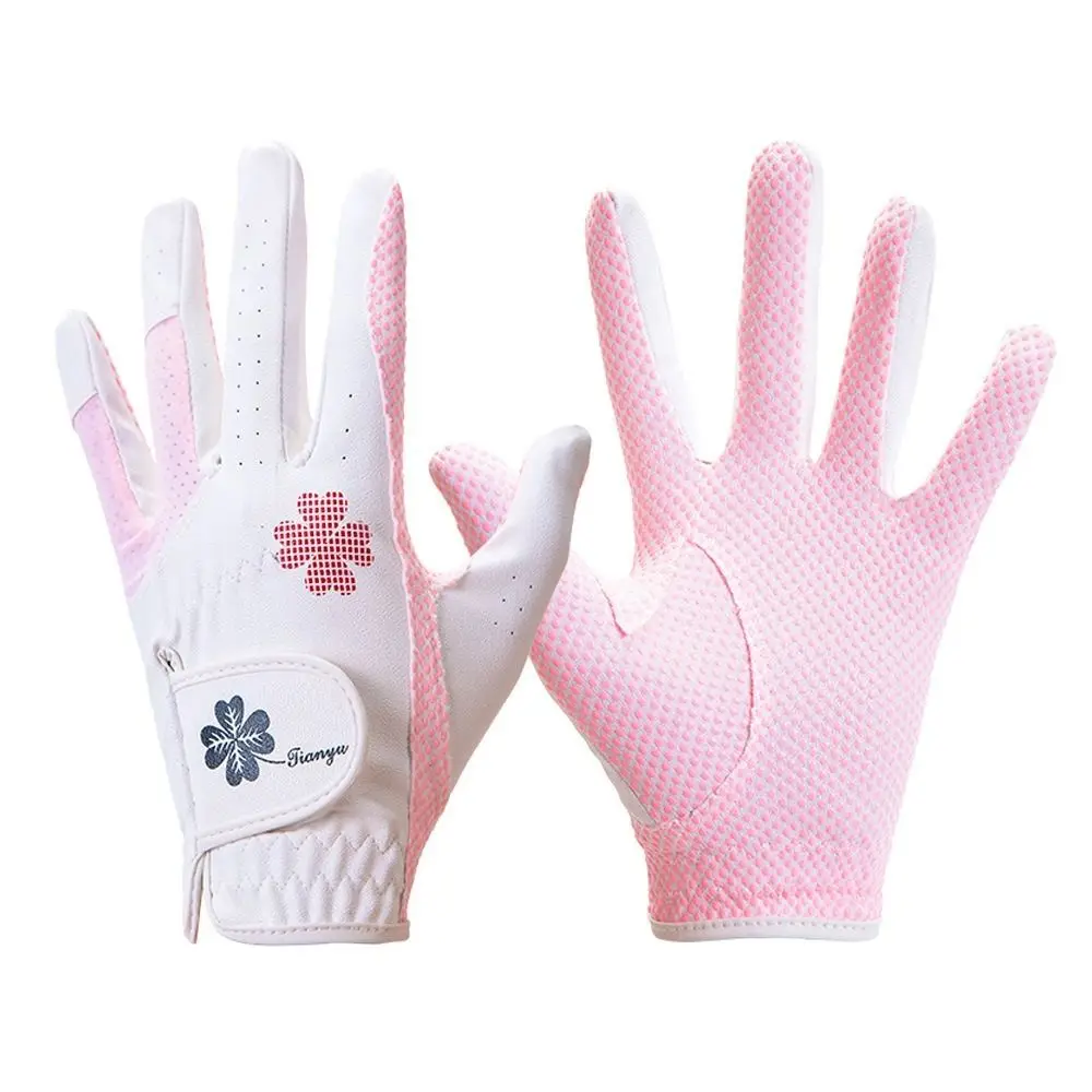 

Fashion Breathable Women's Golf Gloves Wear Resistant Non-slip Sport Gloves Durable Soft Full Finger Golf Gloves Golfer Gift