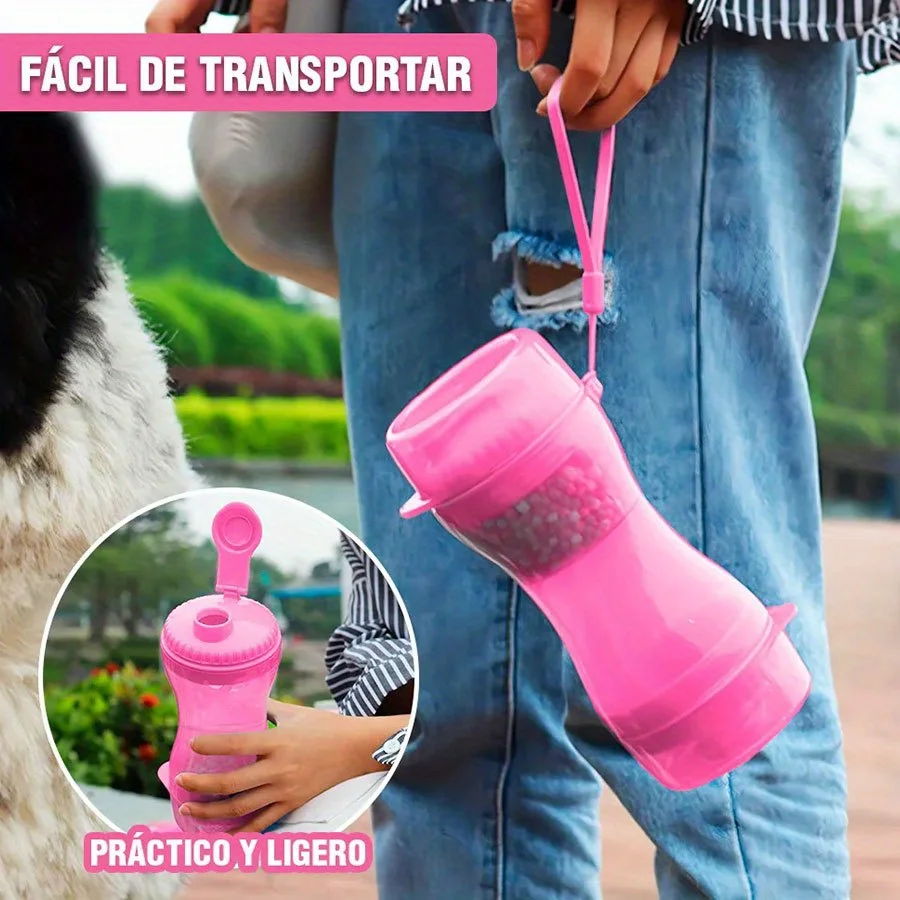 Tragbarer manueller Wasserspender für Hunde – keine Batterie erforderlich, robuster Haustier-Trinkbecher aus Kunststoff mit ergonomischem Griff für Spaziergänge im Freien