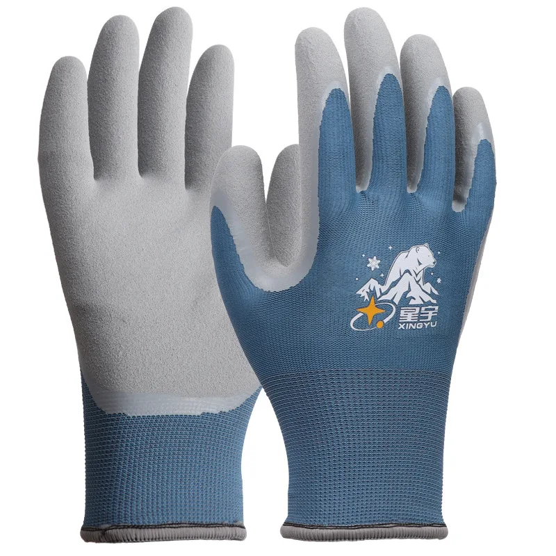 

Thickened Latex Warm Fleece-lined Anti-slip and Wear-resistant Work Gloves for Handling At Construction Sites and Cold Storage