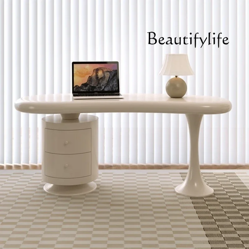 White paint desk creative art office computer desk modern simple boss table