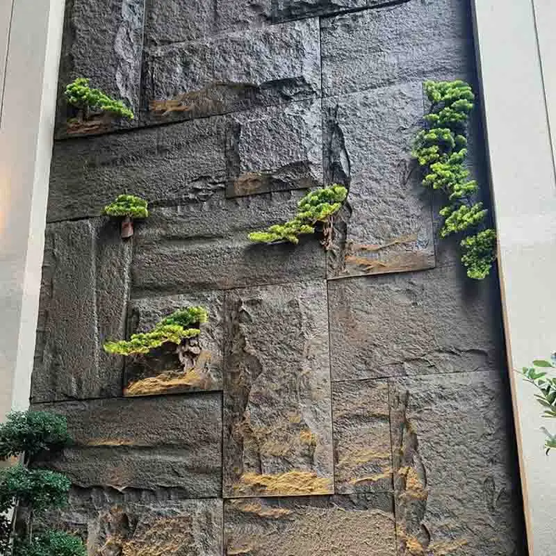 لوحة حجر الفطر ثلاثية الأبعاد من مادة البولي يوريثين الاصطناعية، قشرة الصخور المزخرفة من البولي يوريثين، المواد الخارجية والداخلية #3