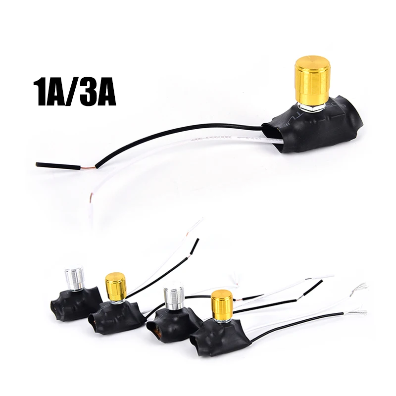 1pcs 220V 1A/3A Tone Table Lamp Full Range Dimmer Rotary Switch 2 Way High Quality