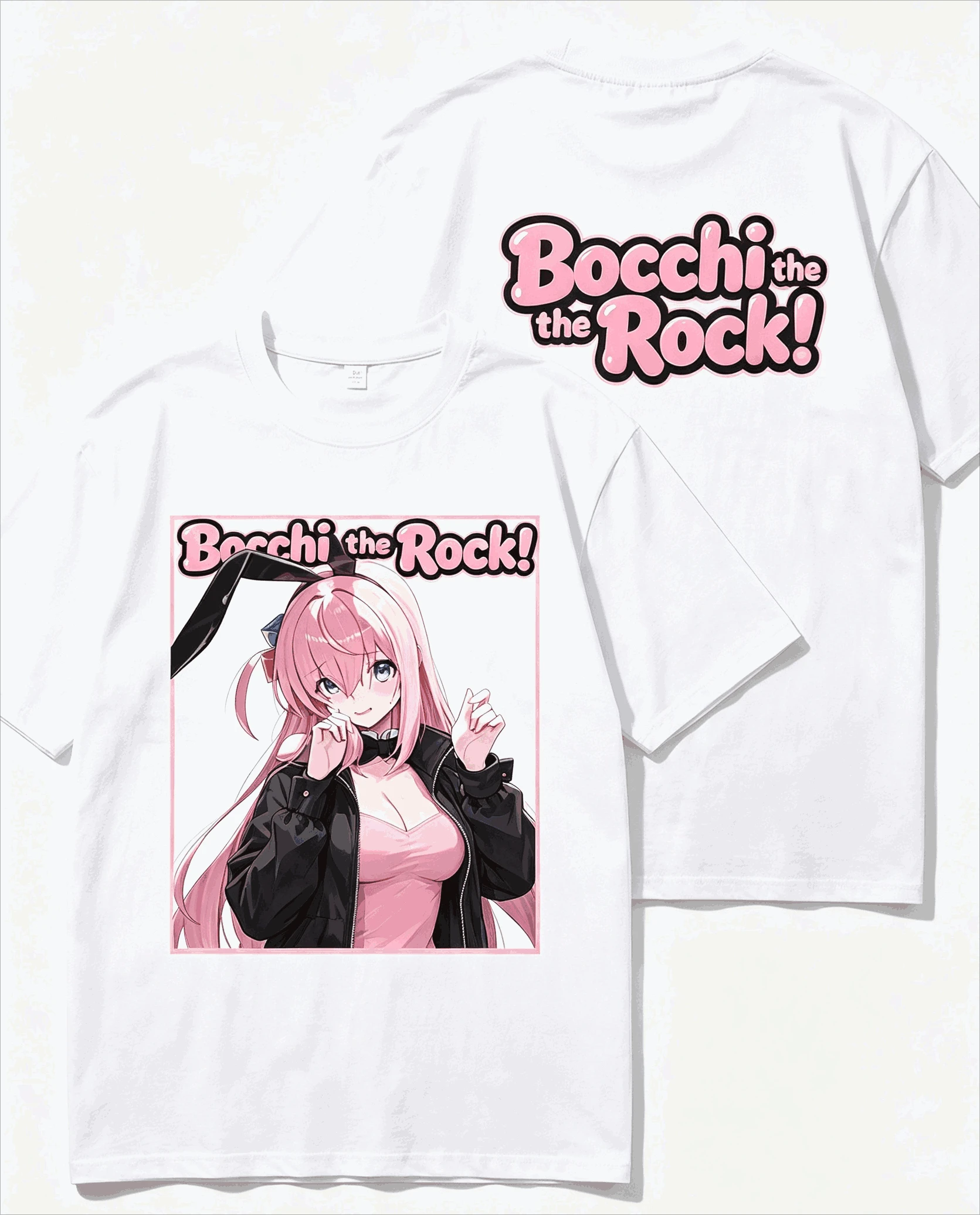 Hot Sale Anime Bocchi The Rock Goto Hitori T Shirt Unisex Gothic Round T-shirt Lightweight & Breathable for Cool Summer Outfits