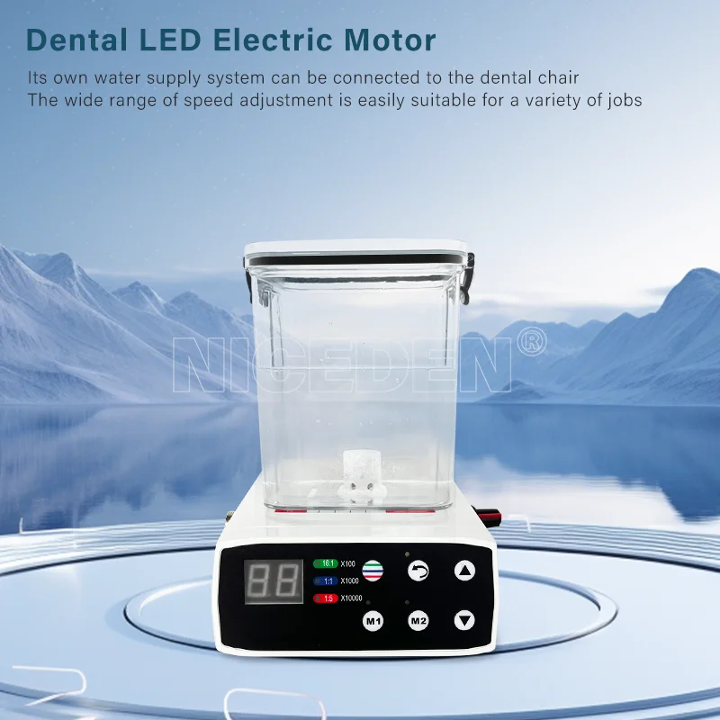 Dental Electric Micro Motor 2 Hole/4 Hole With Water Tank Motor 1:1 1:5 Increase Diagonal Handpiece Can Be Carried Around