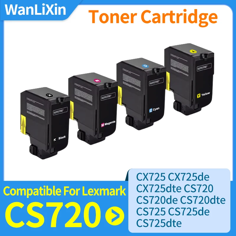 

3K CS720 CX725 74C10K0 74C20K0 CS725 Тонер-картридж, совместимый с принтером Lexmark CX725de CX725dte CS720de CS720dte CS725de dte