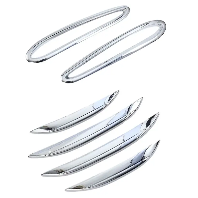 

Innovative Car Front Rear Fog Light Lamp Eyebrow Frame Trim Cover Sticker For Mercedes Benz GLC Class X254 2023 Car Parts (Silve