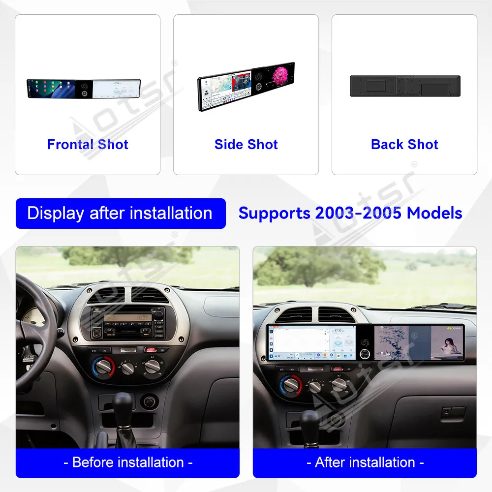 For Toyota RAV4 2003-2005 Android 15 OS 12.3