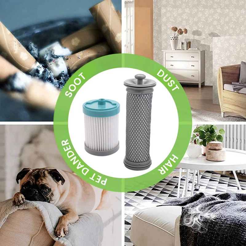 مجموعة مرشح بديلة لمرشحات المكنسة الكهربائية اللاسلكية Tineco A10 Hero/Master، A11 Hero/Master وفلتر Hepa