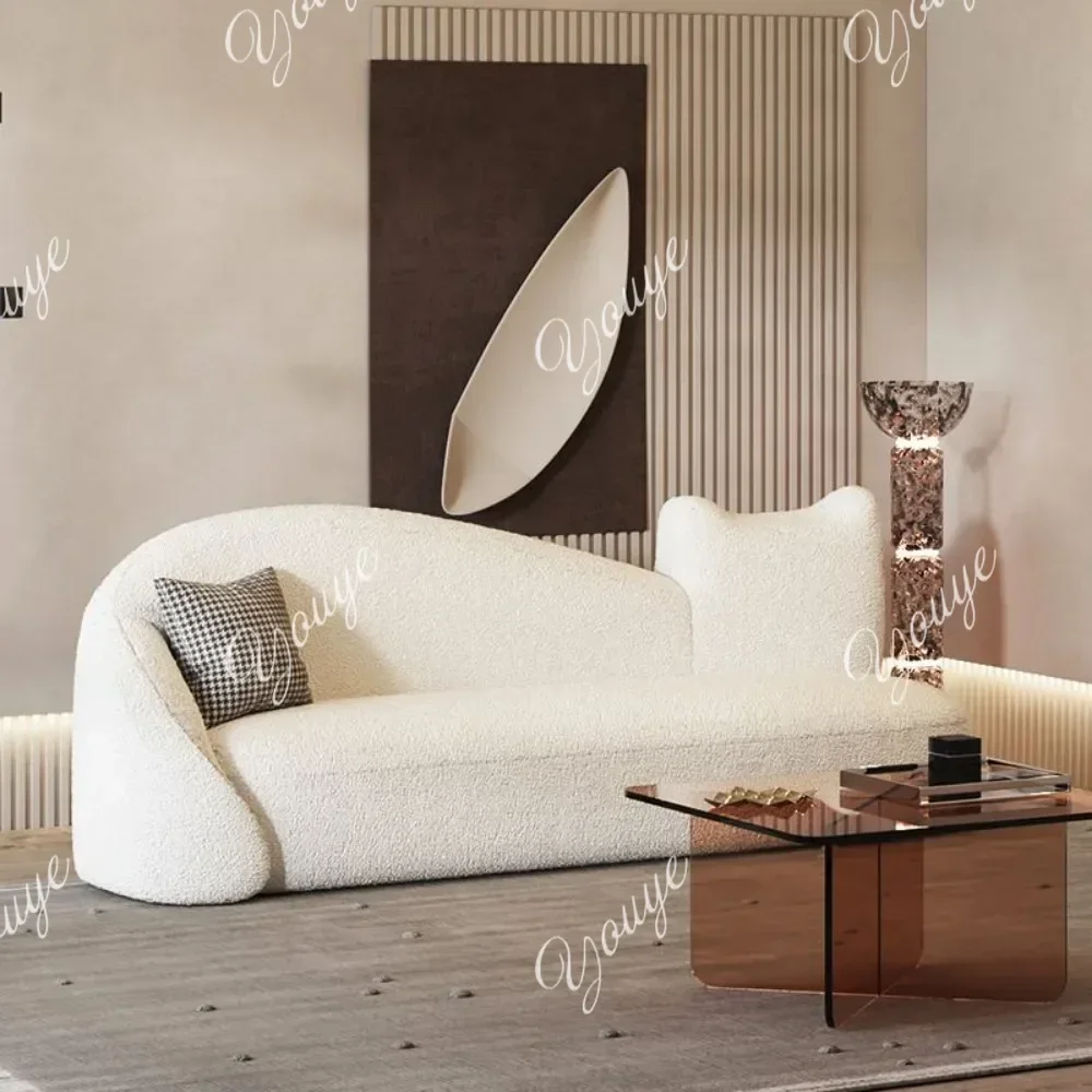 MX Modern And Simple Nordic Small Apartment, Creative Special-shaped Beauty Salon, Light Luxury, Curved Cloud Living Room