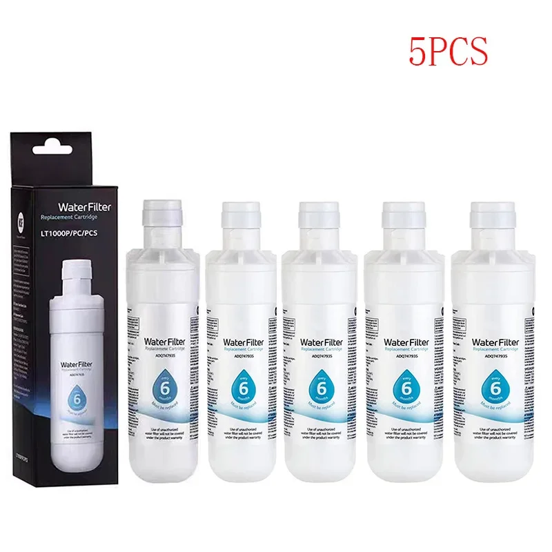 1PCS 5PCS Replace Refrigerator Water Filter For LG LT1000P, ADQ74793501, ADQ74793502, MDJ64844601, Kenmore 46-9980, 9980