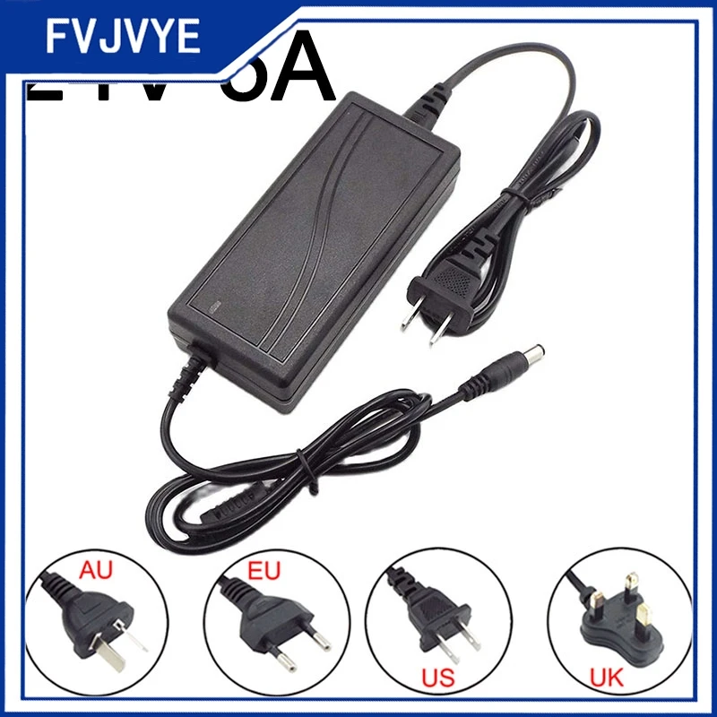 24V 5A 5000ma Power Supply AC DC Adapter Converter Charger 100-240V Led Transformer Charging 24Volt for LED Light CCTV Camera C5