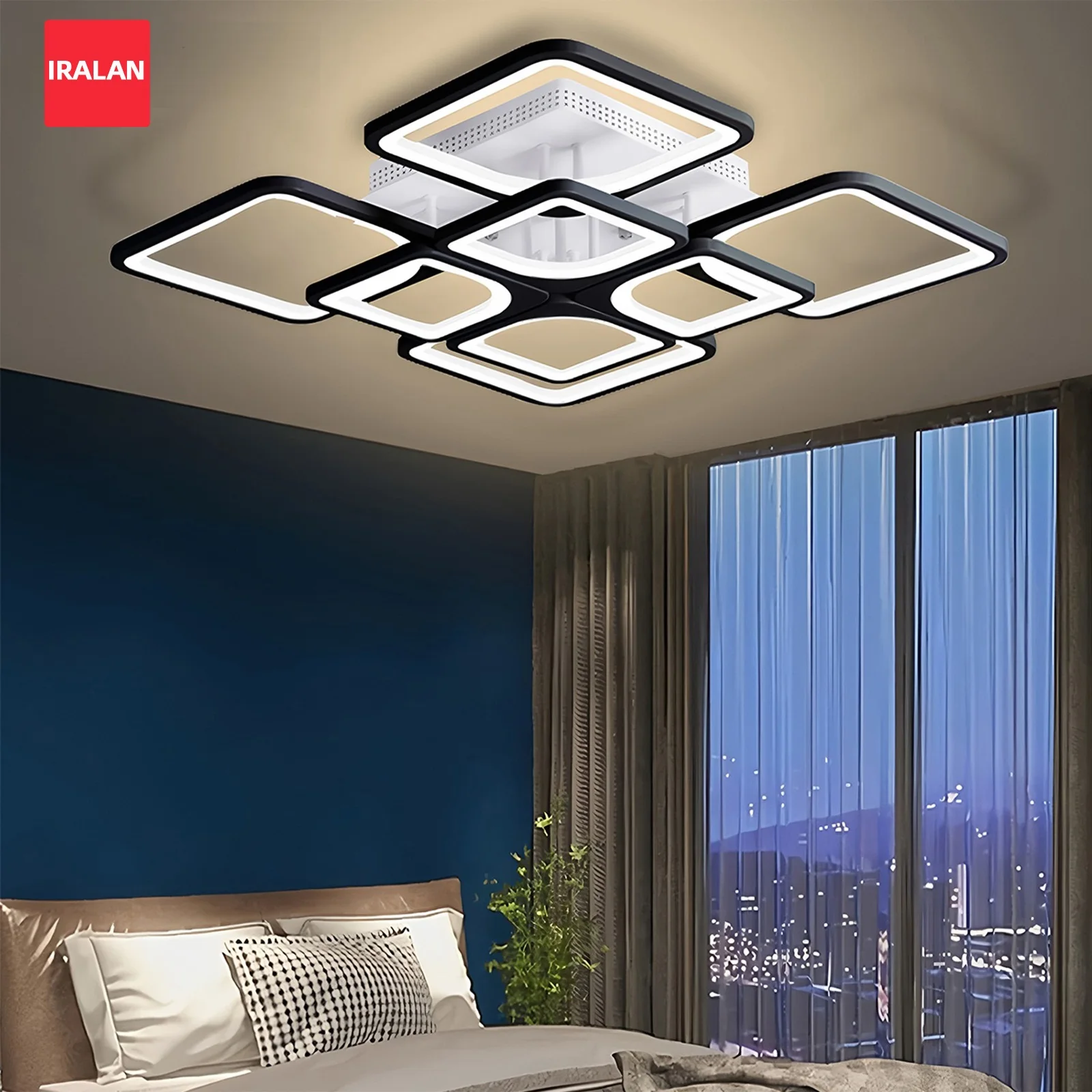 Square Chandelier Ceiling Lights Nordic Smart Bedroom Lobby Dining Room Chandeliers Home Advanced Decoration Lighting Fixtures
