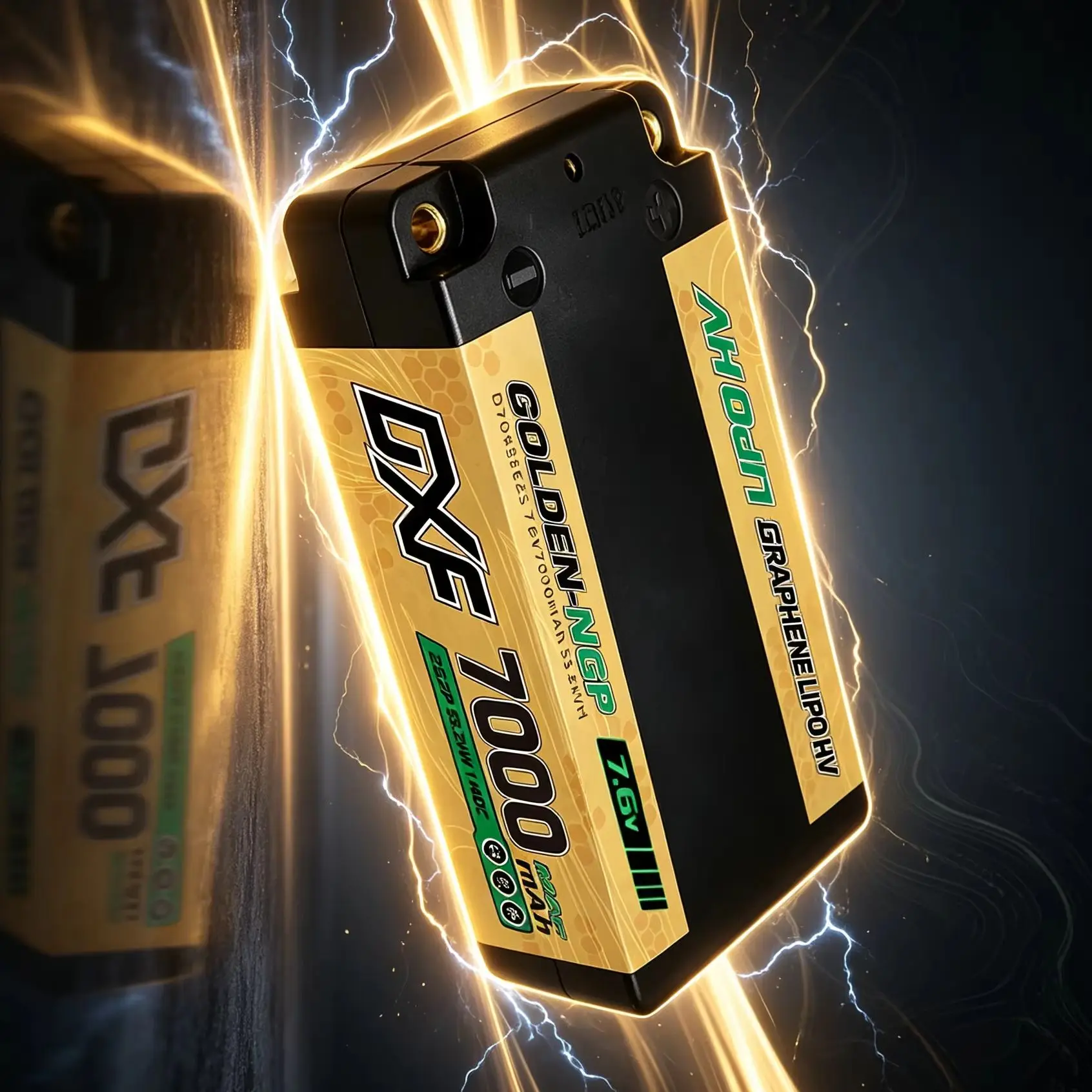DXF 2S Lipo 7000mAh Shorty Akku 7,6V 140C 5mm Stecker Hardcase für Buggy Truggy Offroad Boot Auto LKW RACING Helikopter
