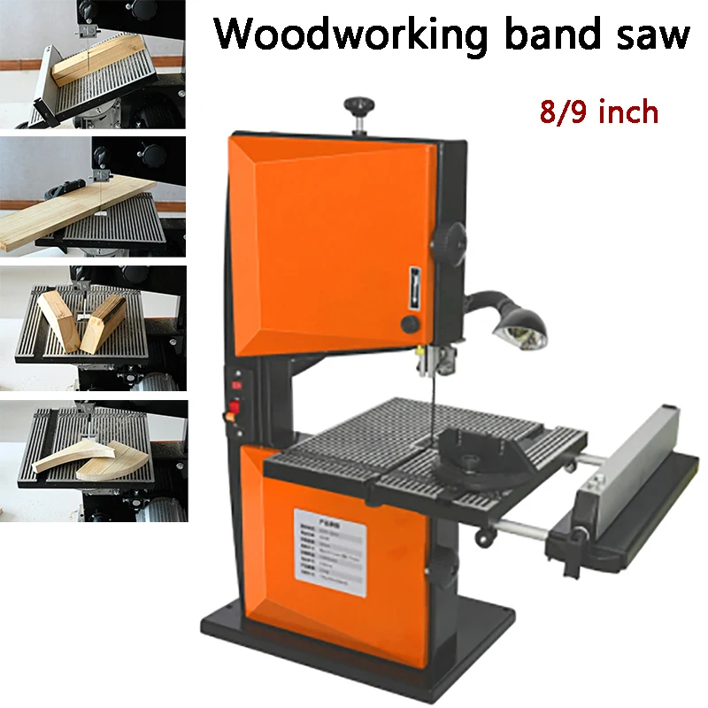 8/9 Inch Carpentry Band Saw Machine 220V Table Saw For Wood Woodwork Cutting Equipment Electric Metal Saw Multifunction Sawing