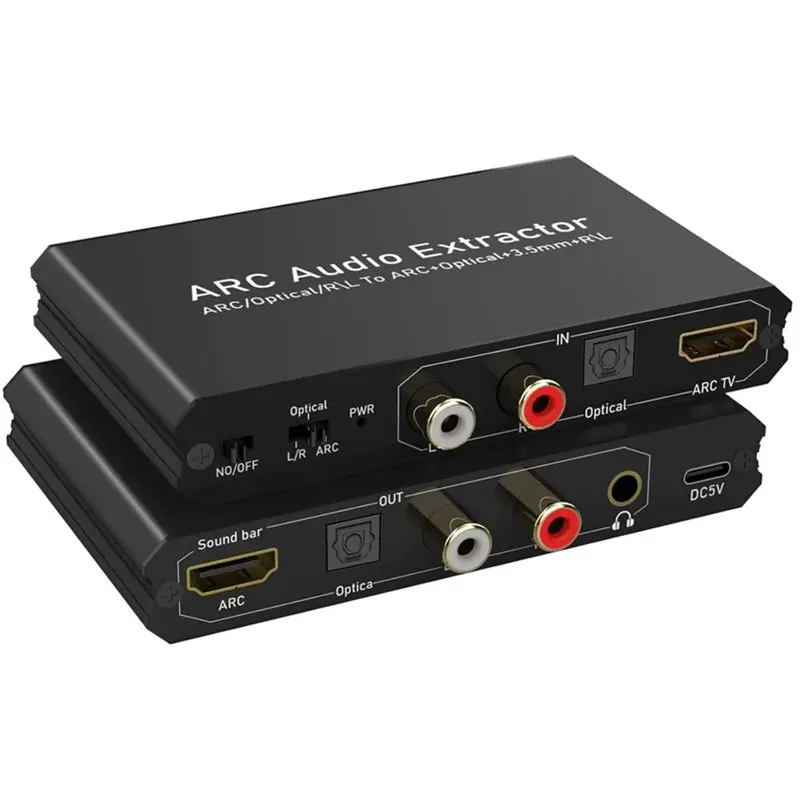 Digital Audio Extractor 192Khz Converter ARC Interface For HDTV Soundbar Amplifier Speaker Headphones