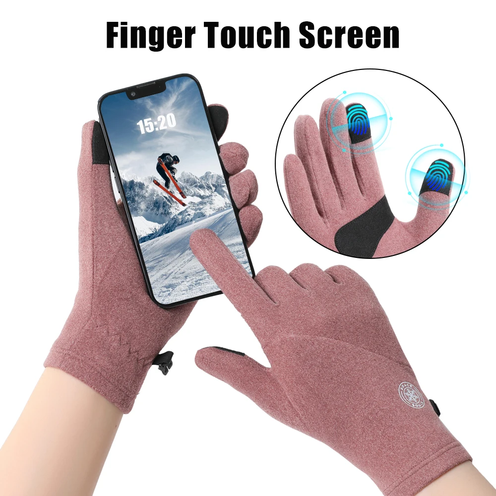 Herbst Winter männer frauen Dünne Weiche Warme Handschuhe Volle Finger Touchscreen Reiten Handschuhe Outdoor Sport Radfahren Lauf Handschuhe – Detail 4