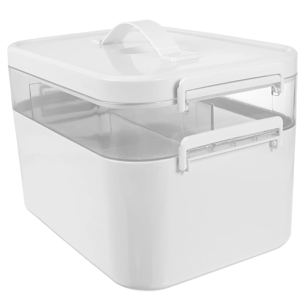 

Medicine Box Large Capacity Portable Multi-Function Storage Case For Household First Aid Organizer Sewing Craft