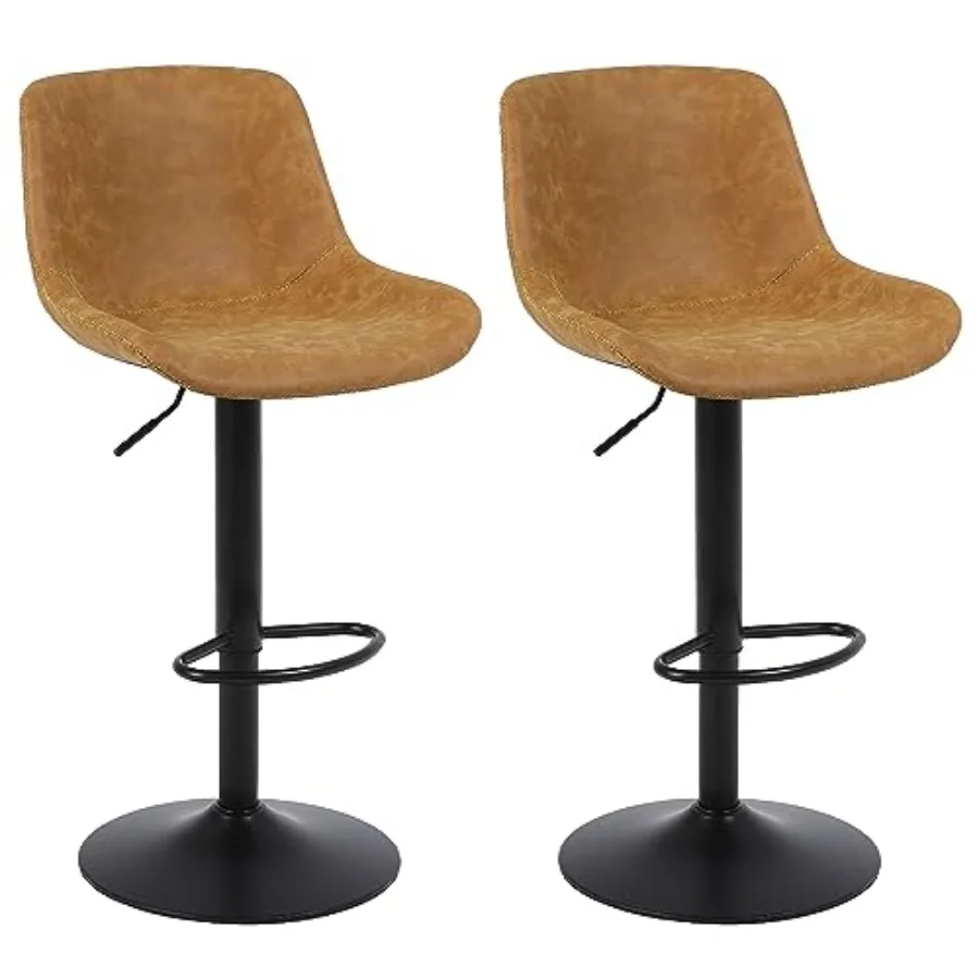 

Барные стулья, поворотные барные стулья с регулируемой спинкой, современные барные стулья, высокий безрукий кухонный островной табурет из искусственной кожи