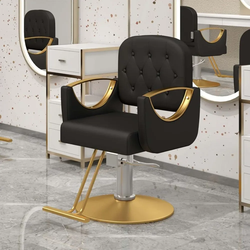 

Salon Chair 360 Degrees Rolling Swivel Barber Chairs Hydraulic Hair Chair Capacity Up to 330 Lbs All Purpose BeautySpa Equipment