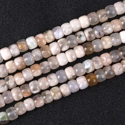 High Quality Sakura Cherry Blossom Agates Bead Natural Rondelle Shape Loose Spacer Agat Beads DIY Fine Jewelry Necklace Bracelet