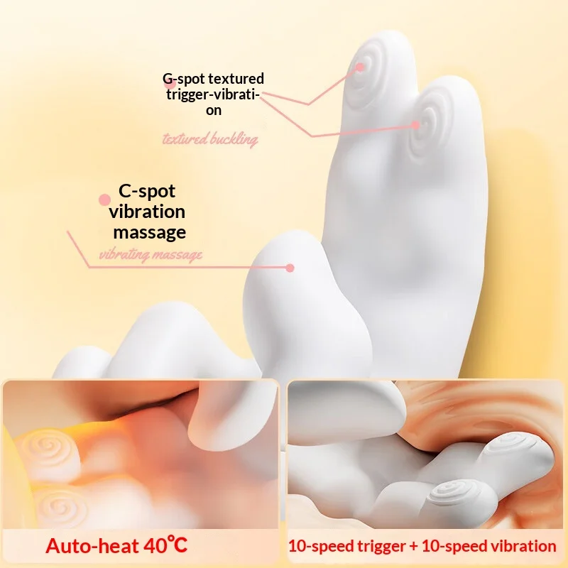 Heated Insertable Analog Right Hand Vibrator Male Masturbation Massager Stimulation Product for Adult Entertainment