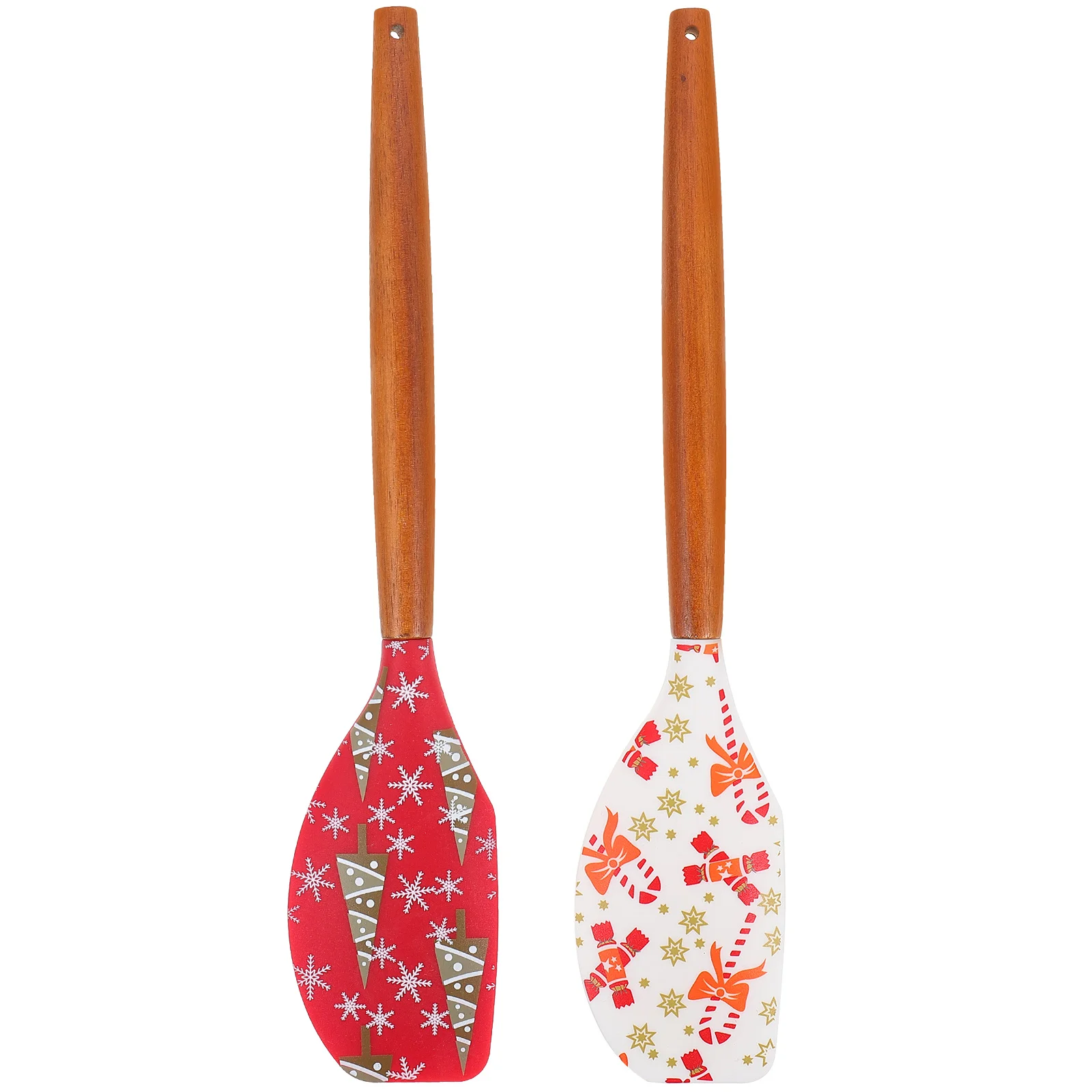 

2pcs Silicone Spatula Heat Resistant Cream Scraper Butter Scraping Tool Reusable Wear-Resistant Cake Spatula Ergonomic Kitchen