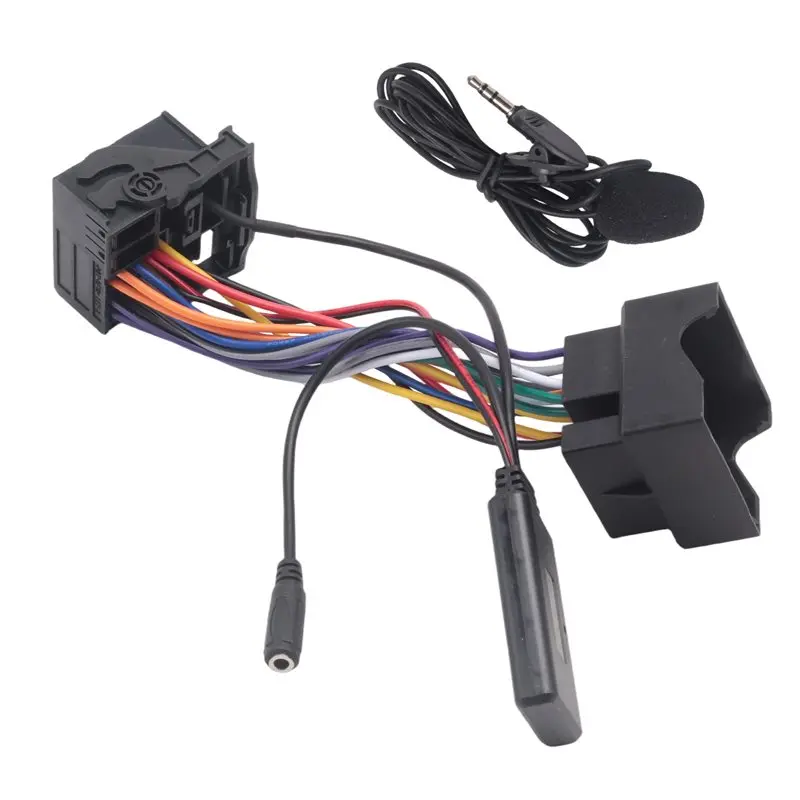 ABQB-Audio AUX Cable Adapter Bluetooth 5.0 + External Microphone For Opel CD30 CDC40 CD70 DVD90 For Opel