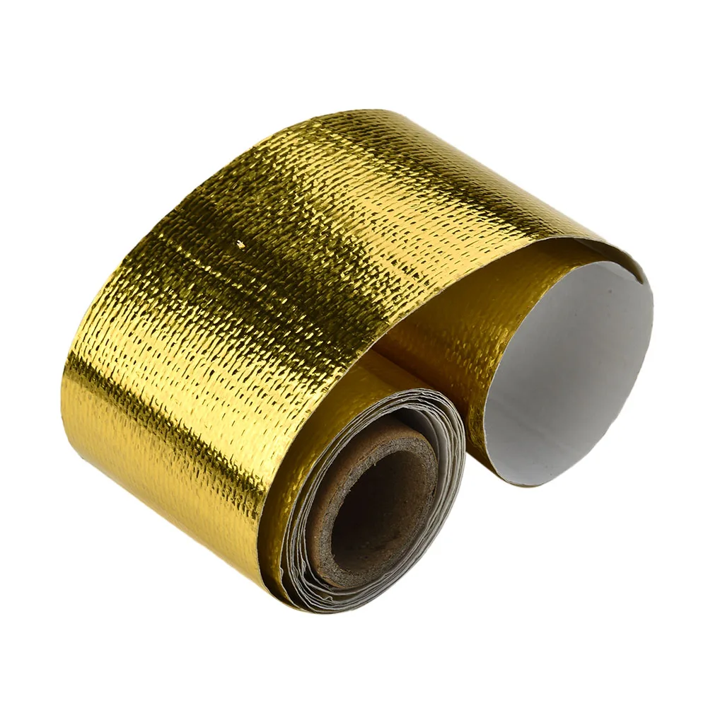 New Heat Shield Wrap Tape Waterproof 100 X 5cm Air Intake Car Exhaust Exhaust Tape Fiberglass Foil Tape GMJJ3946