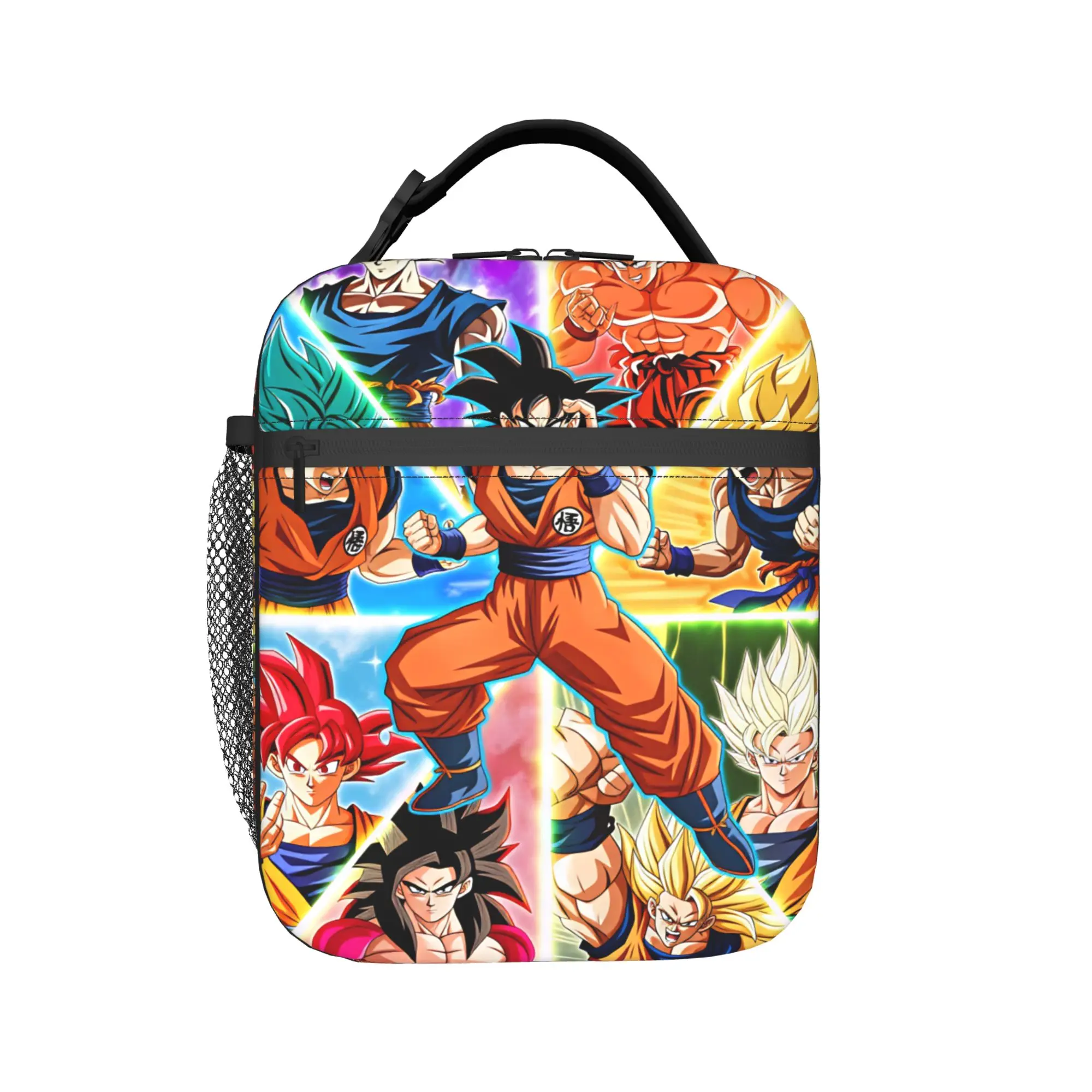 Son Goku Lunch Bag For Unisex Dragons Balls Lunch Box Casual Office Cooler Bag Portable Insulated Waterproof Thermal Lunch Bags