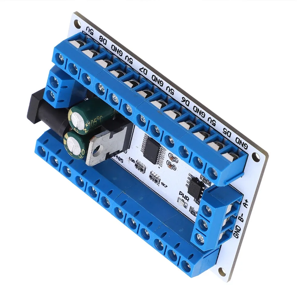 DC6-24V RS485 وحدة الاستشعار DS18B20 8-قناة 8-13MA R4DCB08 مجلس وحدة استشعار درجة الحرارة الرقمية