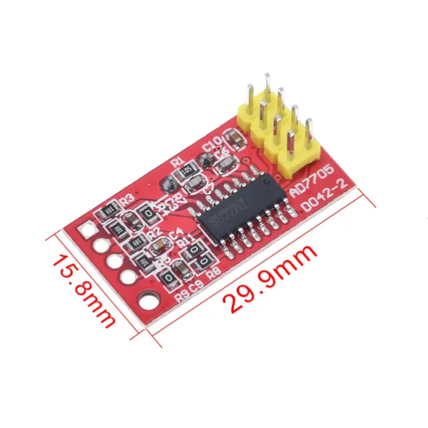 AD7705 Dual 16 bit ADC Data Acquisition Module Input Gain Programmable SPI Interface TM7705