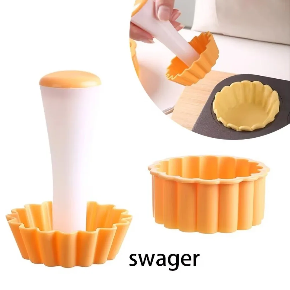 Non-Stick Tart Shell Mold Set Round Shape Smooth Surface Mini Tartlet Maker Easy Demold Pastry Tart Shaper Egg Tart Tamper