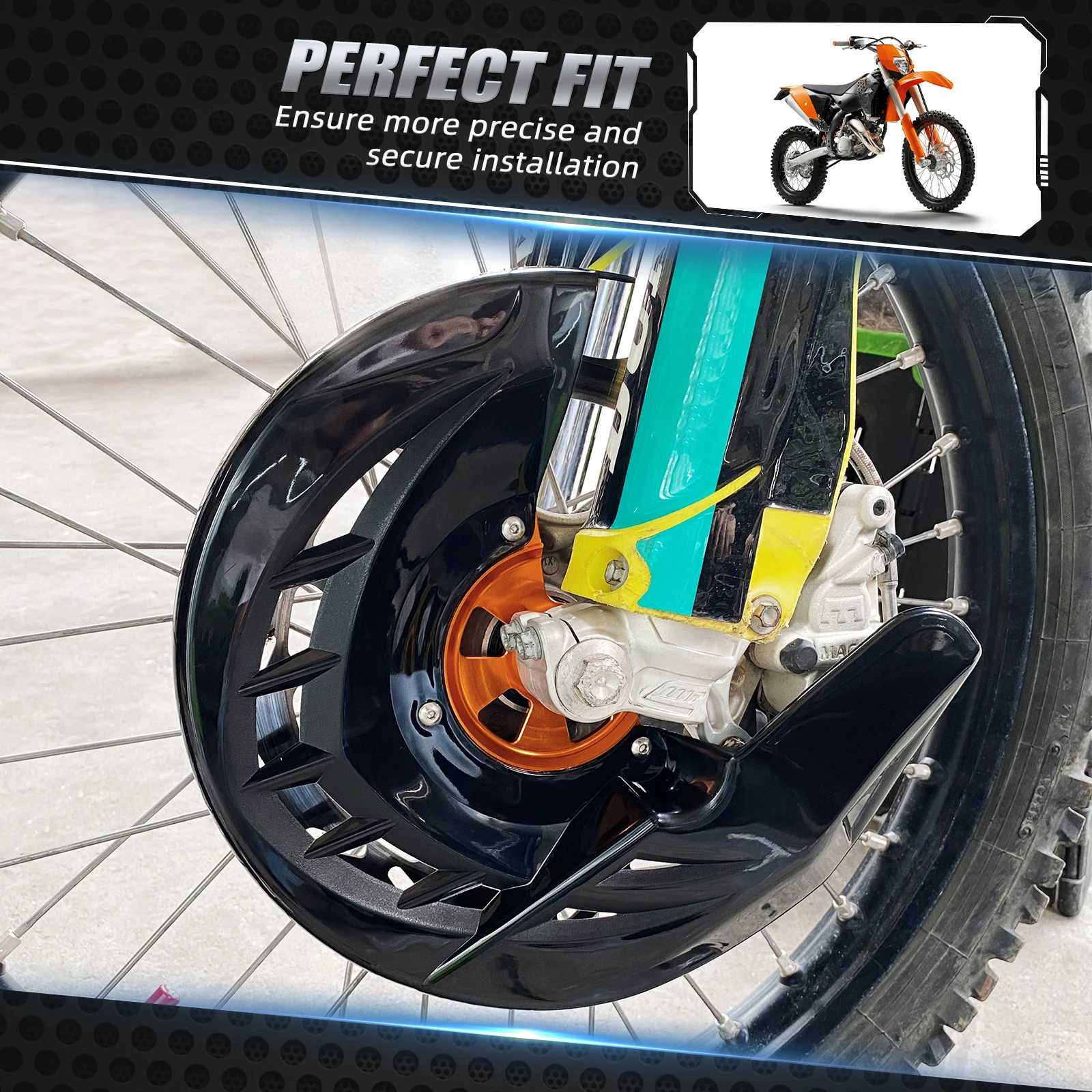 ل KTM EXC 300 EXC 250 EXCF 350 EXC 450 SX 125 SXF 250 SXF 450 XCW 300 2016-2025 قرص فرامل أمامي الحرس ل Husqvarna TE 300 #6