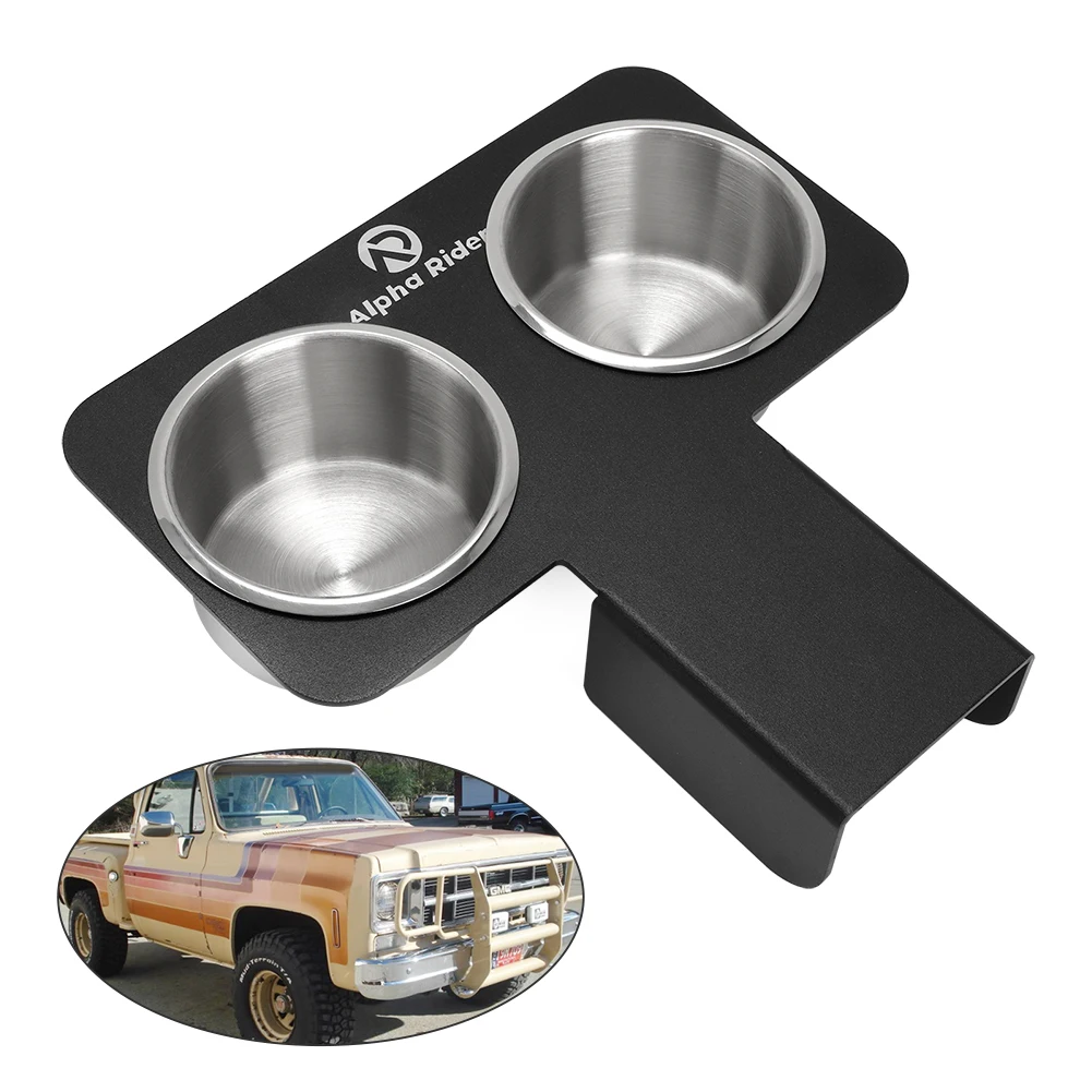 

For 1973-87/91 Chevy/Gmc Square Body/Square Body Pickup Truck Black Drink/Cup Holder With Two Cup