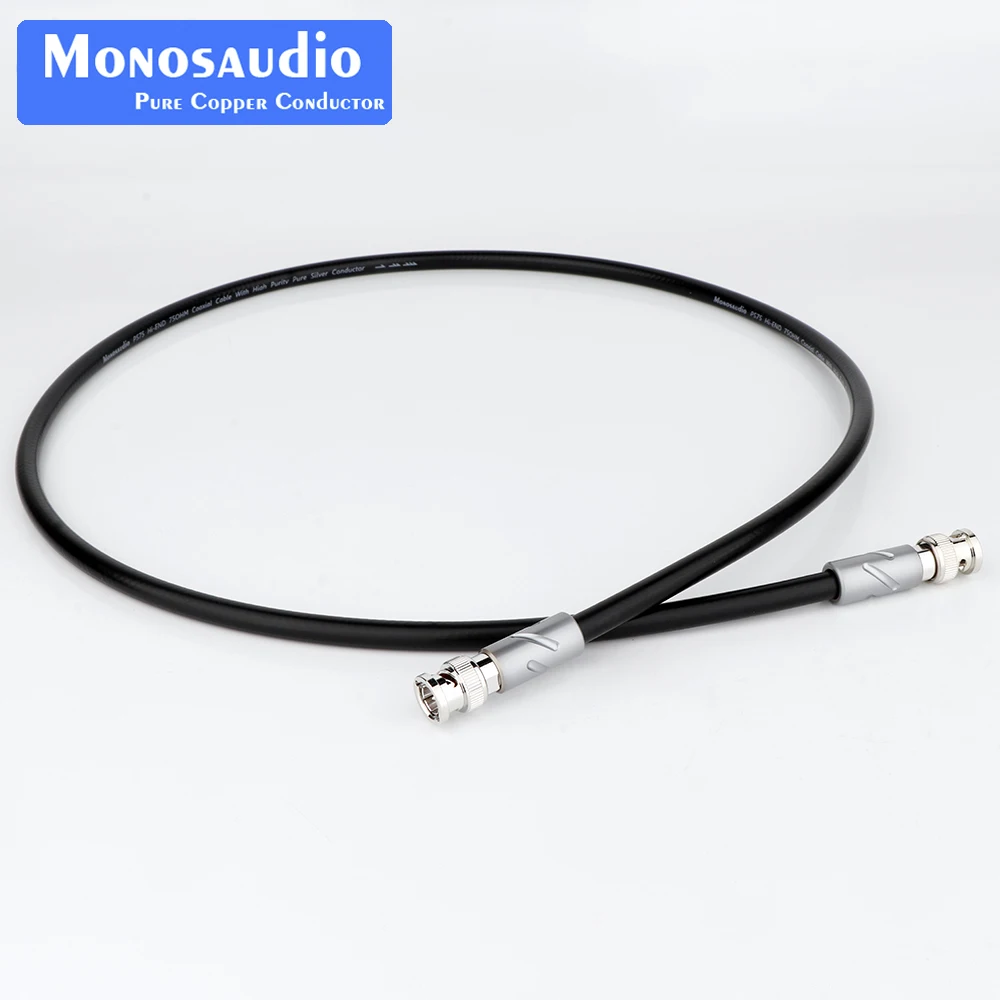 Monosaudio PS75B8R HIFI srebro kabel koncentryczny BNC HiFi EXQUiS przewód cyfrowy czyste srebro kabel Audio SMA