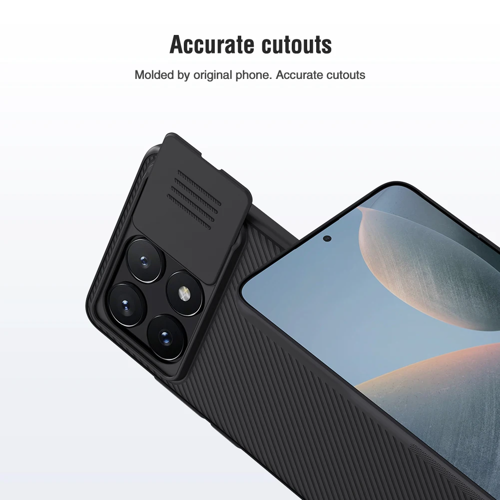 for Poco X6 Pro 5G Case Nillkin CamShield Slide Camera Case Ultra-Thin Frosted Shield for Xiaomi Poco X6 Pro 5G 5G Lens Cover