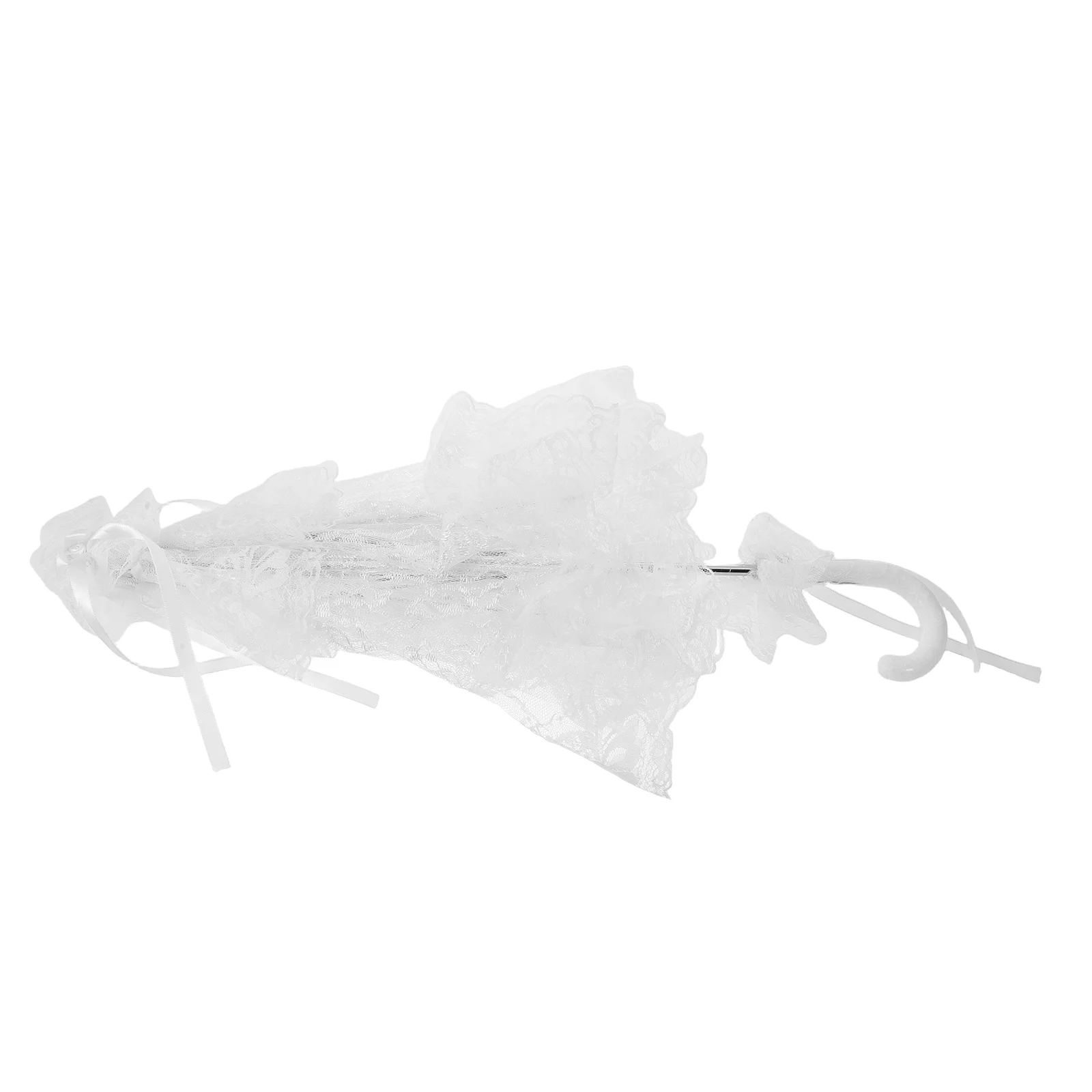 

Lace Wedding Umbrella Lightweight White Bridal Parasol For Photography Decorative Sunshade Vintage Lace Parasol For Bride