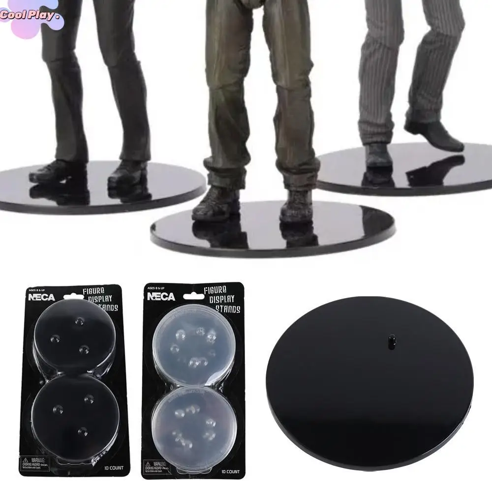 

6 - 8" Inch Neca Stands Plastic Clear/Black Action Figure Display Stands Transparent 9cm Model Display Base Anime Figure Display