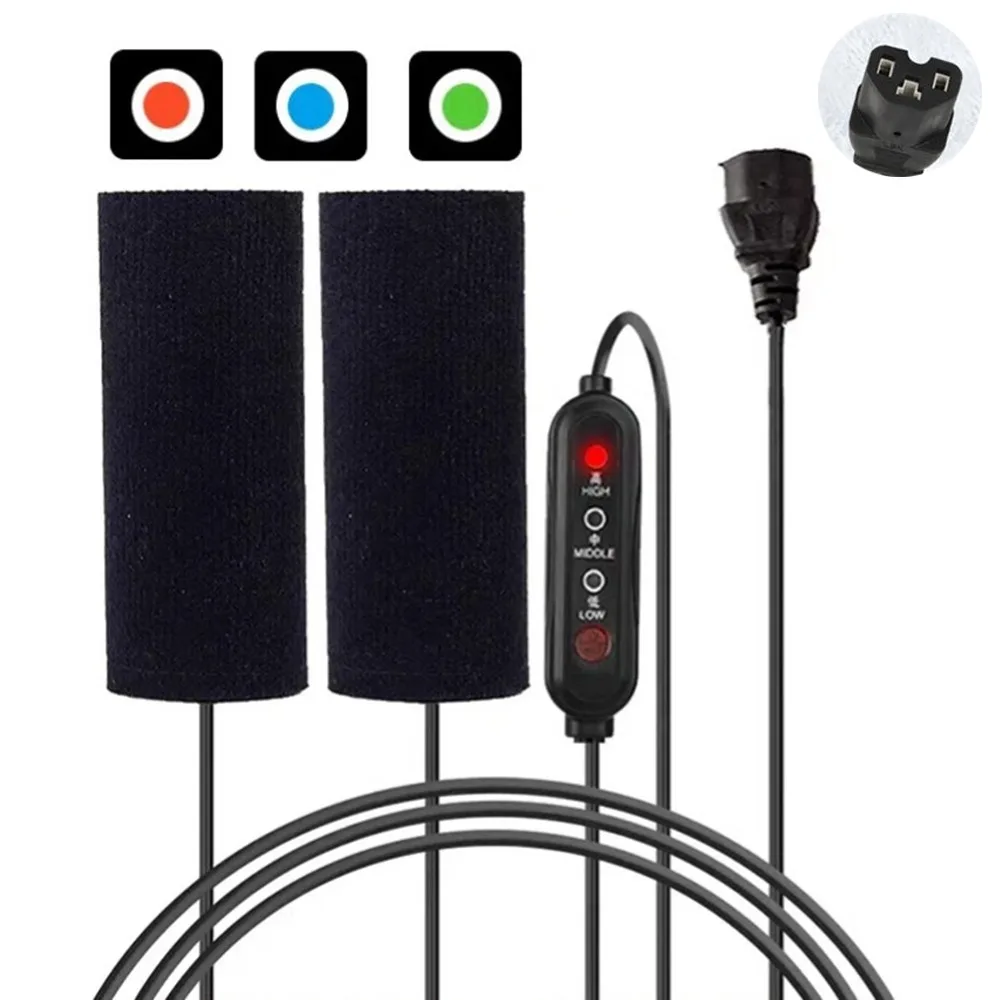 

3 Gear Control Motorcycle Handlebar Warmer Warm Protection Electric Heating Handle Grips Breathable Non-slip